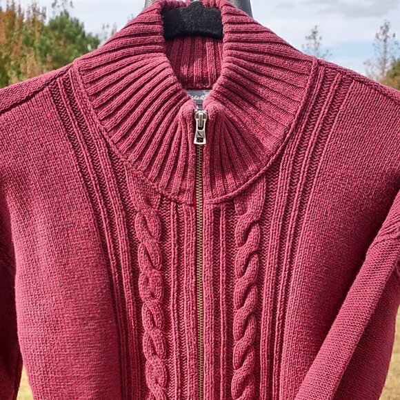 Eddie Bauer Burgundy Women's Sweater Size M - Picture 2 of 10